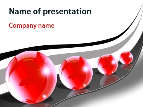 Red Bubbles powerpoint template