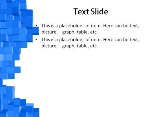 Blue Cubes powerpoint template