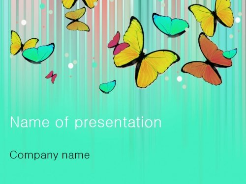 Colourful Butterfly powerpoint template