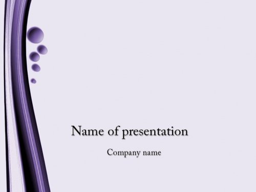 Violet Bubbles powerpoint template