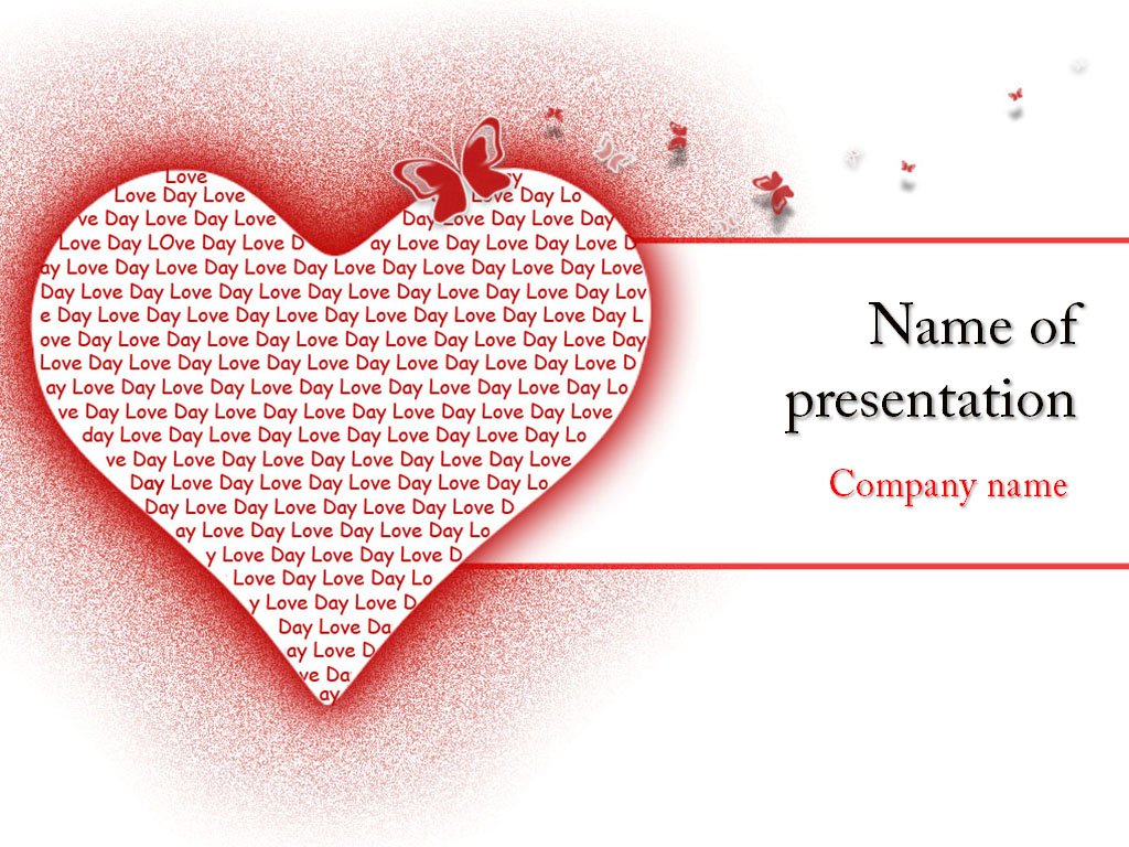 Download free Love Heart powerpoint template for presentation My