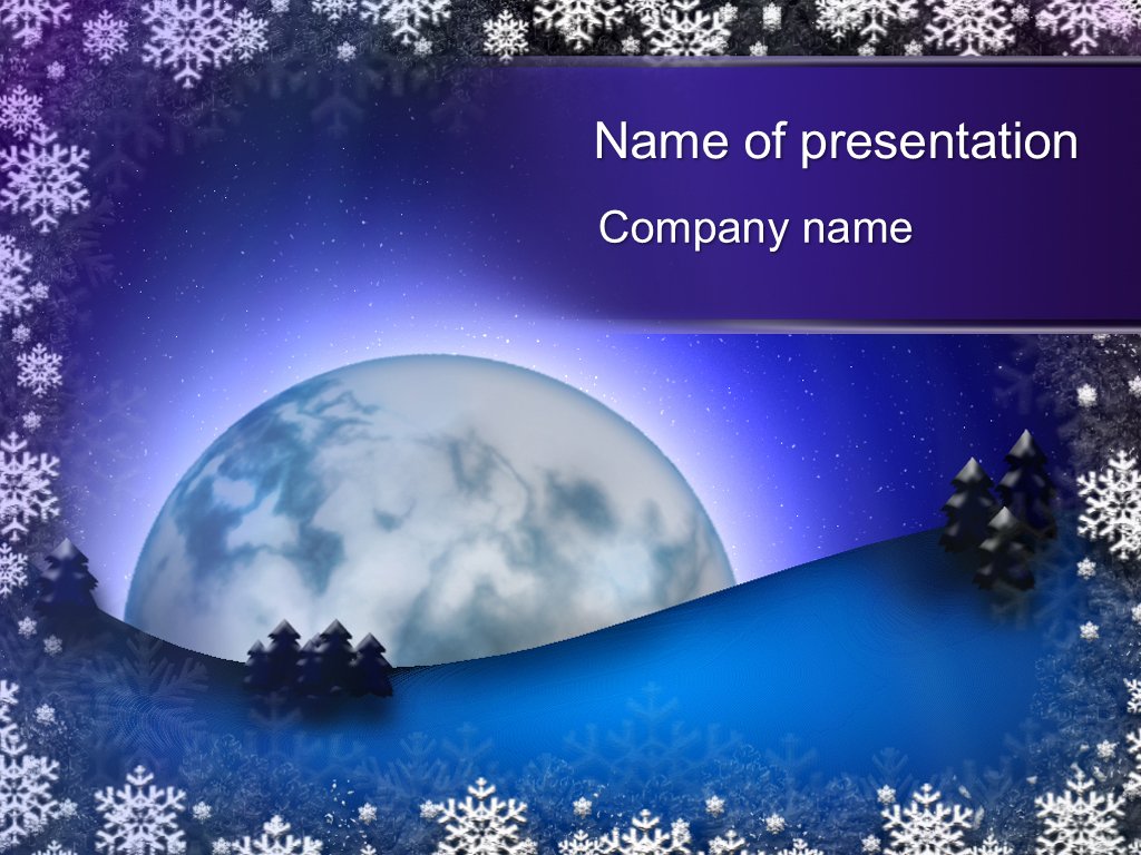 Download free Winter Night powerpoint template for presentation My