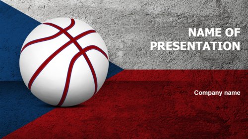 Czech Republic Basketball Players PowerPoint theme