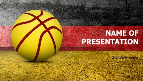 Germany Basketball Players PowerPoint theme