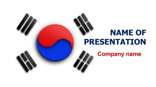 South Korea Flag PowerPoint theme